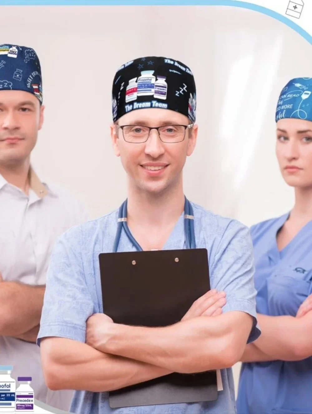 4 Pk Surgical Scrub Caps
